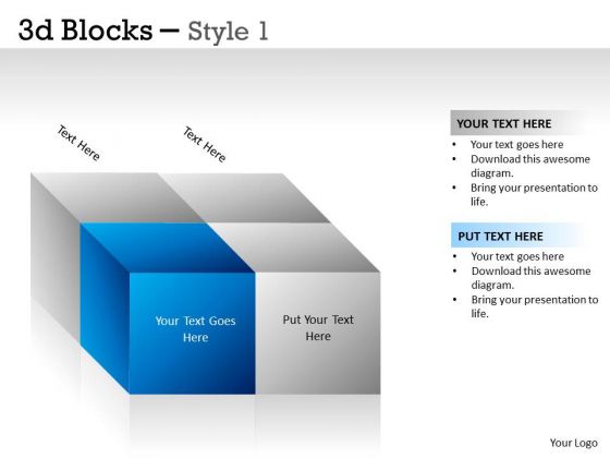 Mba Models And Frameworks 3d Blocks Style Strategy Diagram