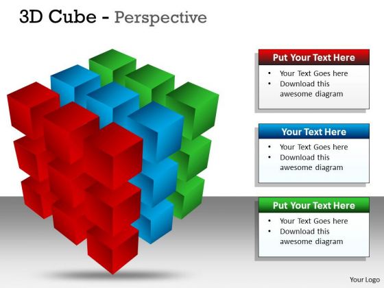 Mba Models And Frameworks 3d Cube Perspective Strategic Management