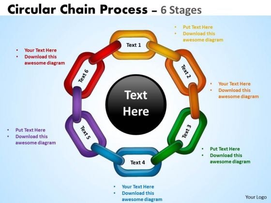 Mba Models And Frameworks Circular Chain Flowchart Process Diagram 6 Stages Strategy Diagram