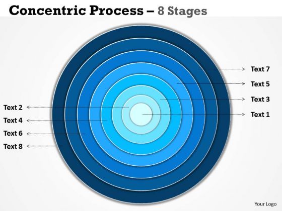 Mba Models And Frameworks Concentric Process 8 Stages Sales Diagram