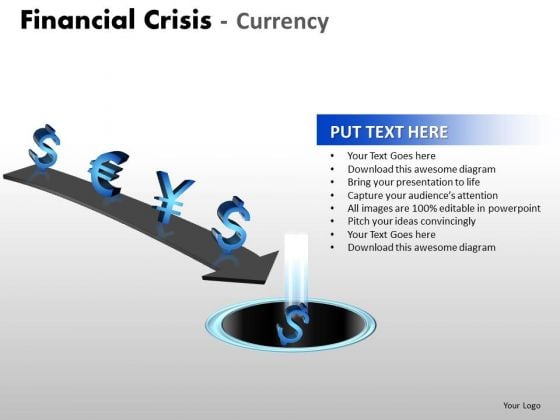 Mba Models And Frameworks Financial Crisis Currency Business Diagram