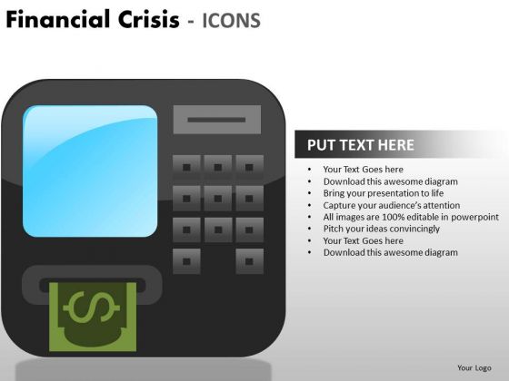 Mba Models And Frameworks Financial Crisis Icons Sales Diagram