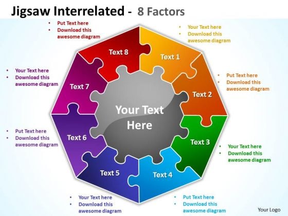 Mba Models And Frameworks Jigsaw Interrelated 8 Diagram Factors Marketing Diagram