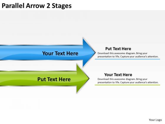 Mba Models And Frameworks Parallel Arrow 2 Stages Sales Diagram
