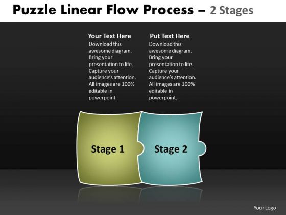 Puzzle Linear Flow Process 2 Stages Puzzle Linear Flow Process 2 Stages