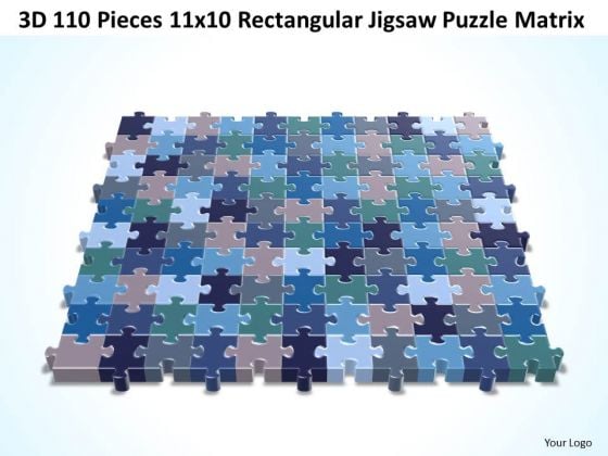 sales_diagram_3d_110_pieces_11x10_rectangular_jigsaw_puzzle_matrix_strategy_diagram_1