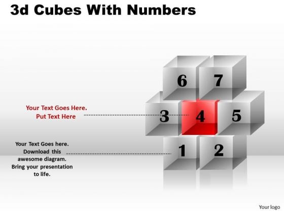 Sales Diagram 3d Cubes With Numbers Business Diagram Sales Diagram 3d Cubes With Numbers Business Diagram