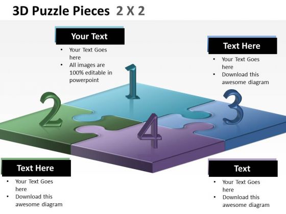 Sales Diagram 3d Puzzle Pieces 2x2 Consulting Diagram Sales Diagram 3d Puzzle Pieces 2x2 Consulting Diagram