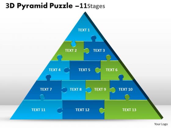 Sales Diagram 3d Pyramid Puzzle 11 Business Finance Strategy Development