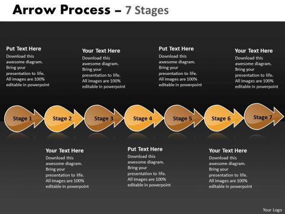 Sales Diagram Arrow Process 7 Stages Consulting Diagram