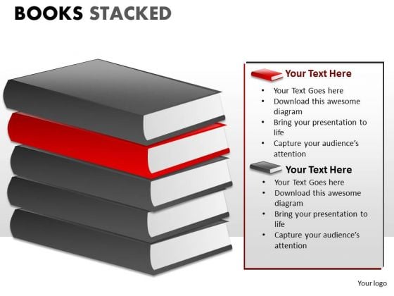 Sales Diagram Books Stacked Marketing Diagram