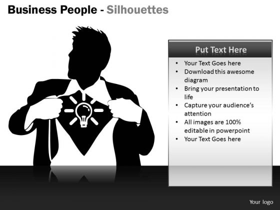 Sales Diagram Business People Silhouettes Business Cycle Diagram