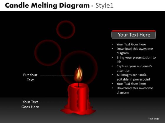 Sales Diagram Candle Melting Diagram Style 1 Business Finance Strategy Development