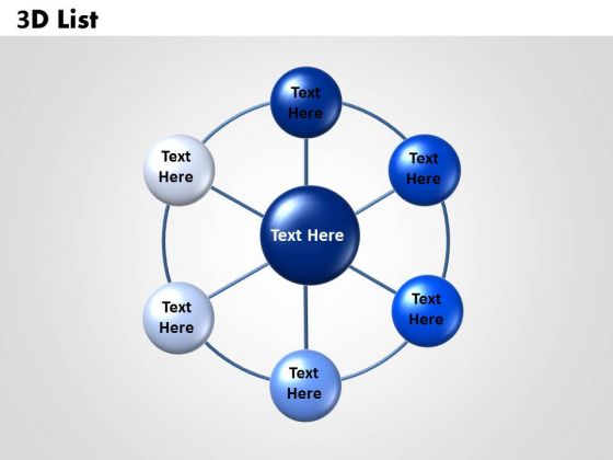 Sales Diagram Circular Diagram 3d List Business Diagram