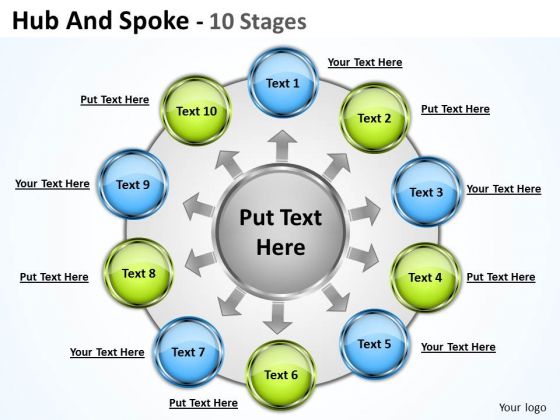 Sales Diagram Hub And Spoke 10 Stages Marketing Diagram