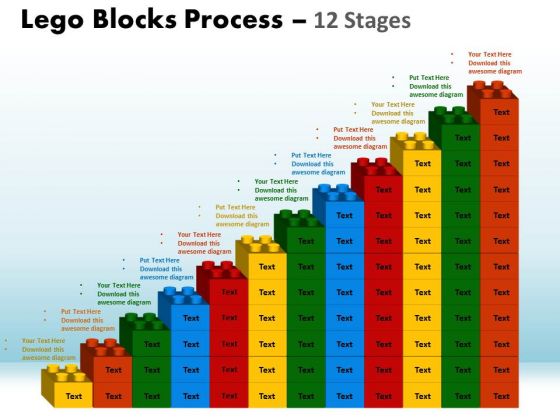 Sales Diagram Lego Blocks Process 12 Stages Consulting Diagram