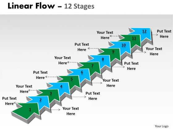 Sales Diagram Linear Flow 12 Stages Business Diagram Sales Diagram Linear Flow 12 Stages Business Diagram