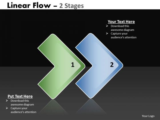 Sales Diagram Linear Flow 2 Stages Sales Diagram Linear Flow 2 Stages