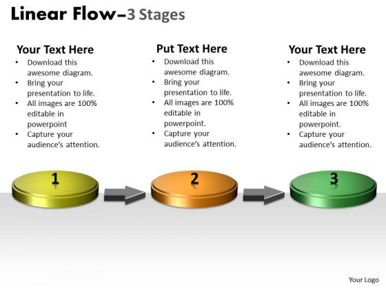 Sales Diagram Linear Flow 3 Stages Consulting Diagram Sales Diagram Linear Flow 3 Stages Consulting Diagram