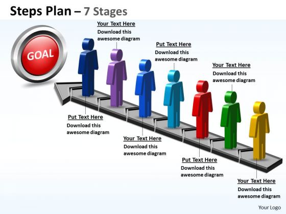 Sales Diagram Steps Plan 7 Stages Style Business Diagram Sales Diagram Steps Plan 7 Stages Style Business Diagram