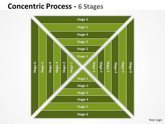 Square Concentric Process 6 Stages Business Cycle Diagram Square Concentric Process 6 Stages Business Cycle Diagram
