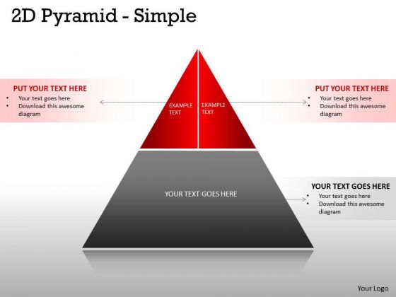Strategic Management 2 Staged 2d Pyramid Design Business Diagram