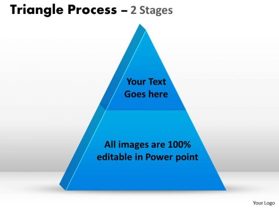 Strategic Management 2 Staged Triangle Process Business Diagram Strategic Management 2 Staged Triangle Process Business Diagram