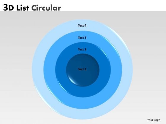 Strategic Management 3d Circular Concentric Diagram Sales Diagram