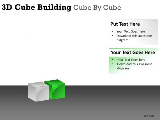 Strategic Management 3d Cube Building Cube By Cube