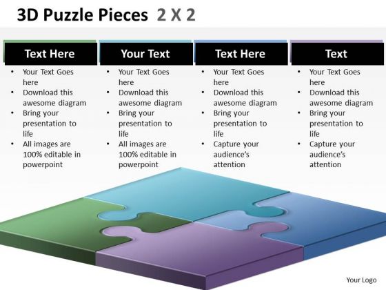 Strategic Management 3d Puzzle Pieces 2x2 Business Diagram Strategic Management 3d Puzzle Pieces 2x2 Business Diagram
