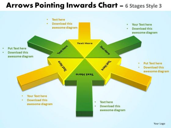 Strategic Management Arrows Pointing Inwards Chart 6 Stages 4 Business Framework Model