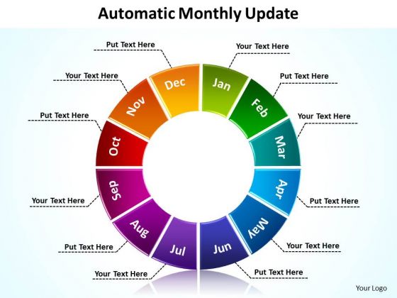 Strategic Management Automatic Monthly Update Sales Diagram