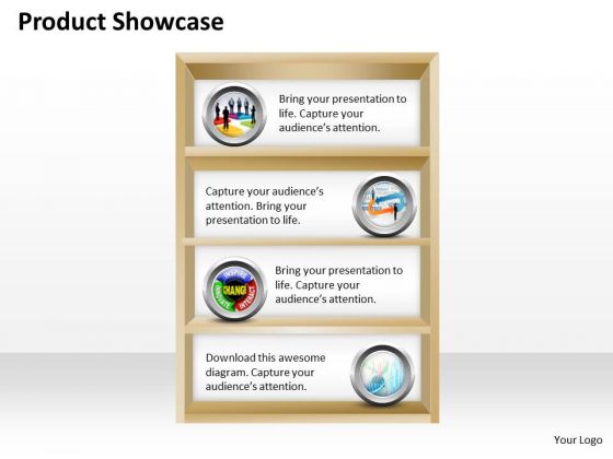 Strategic Management Build A Product Showcase And Portfolio Sales Diagram