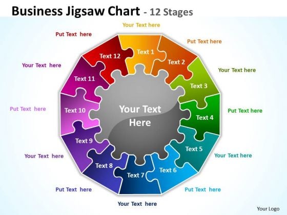 Strategic Management Business Jigsaw Diagram Chart 12 Stages Marketing Diagram