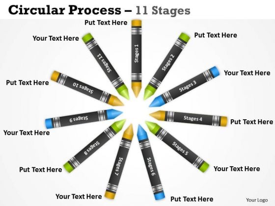 Strategic Management Circular Process 11 Stages Business Diagram