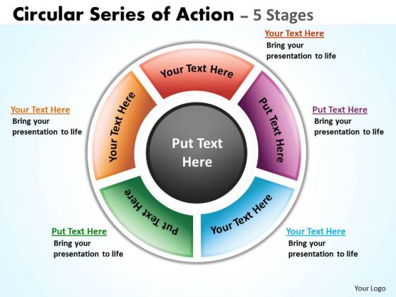 Strategic Management Circular Series Of Action Diagrams Sales Diagram