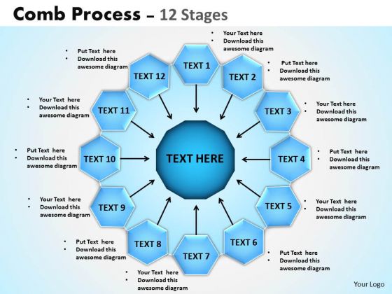 Strategic Management Comb Process 12 Stages Business Diagram