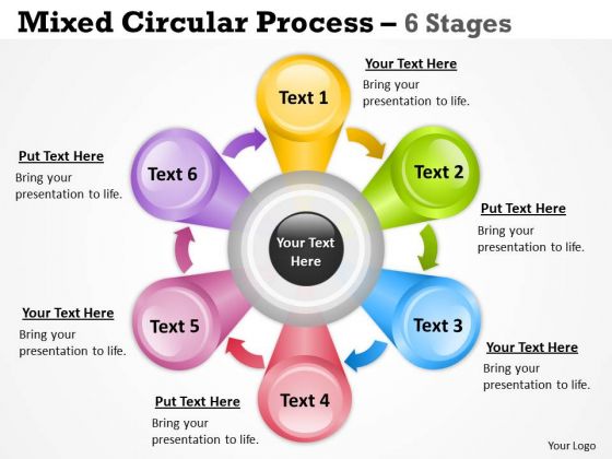 Strategic Management Flower Petal Circular Diagram With 6 Stages Consulting Diagram