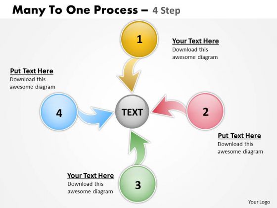 Strategic Management Many To One Process 4 Step 4 Business Diagram Strategic Management Many To One Process 4 Step 4 Business Diagram