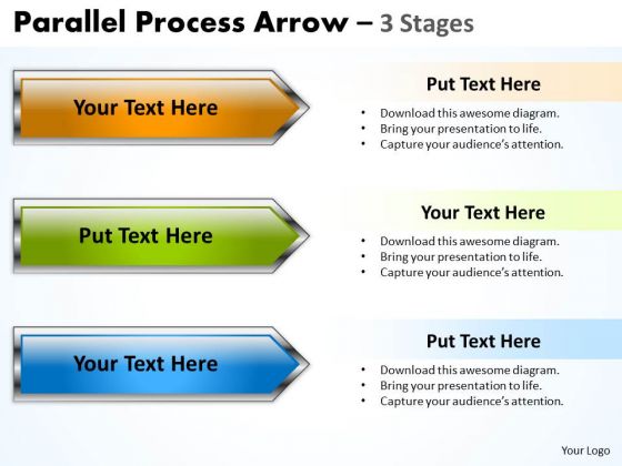 Strategic Management Parallel Process Arrow 3 Stages Sales Diagram Strategic Management Parallel Process Arrow 3 Stages Sales Diagram