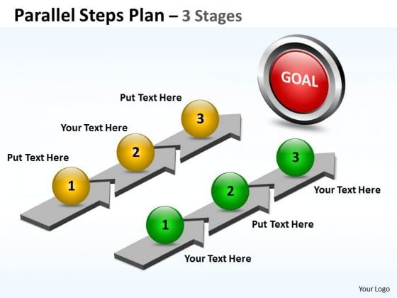 Strategic Management Parallel Steps Plan 3 Stages Style Sales Diagram Strategic Management Parallel Steps Plan 3 Stages Style Sales Diagram