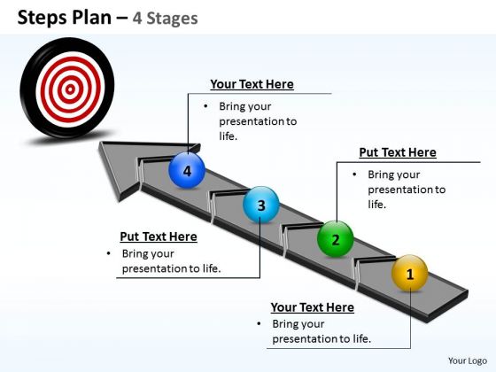 Strategic Management Steps Plan 4 Stages Business Cycle Diagram
