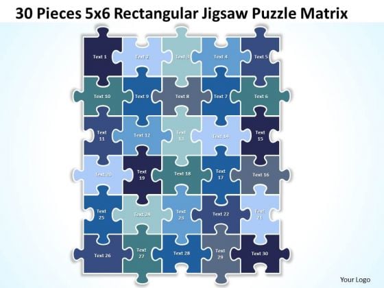 Strategy Diagram 30 Pieces 5x6 Rectangular Jigsaw Puzzle Matrix Business Framework Model