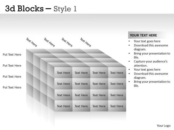 Strategy Diagram 3d Blocks Style Mba Models And Frameworks