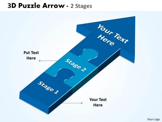 Strategy Diagram 3d Puzzle Arrow 2 Stages