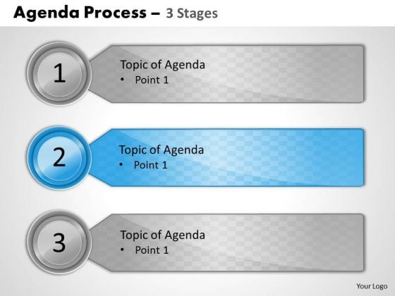 Strategy Diagram Agenda Process 3 Stages Sales Diagram