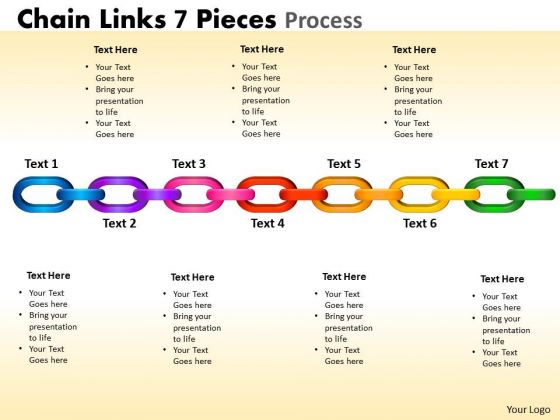 Strategy Diagram Chain Links 7 Pieces Process Marketing Diagram