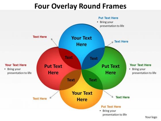 Strategy Diagram Four Overlay Round Frames Diagram Marketing Diagram