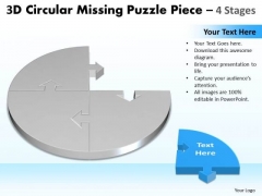 3d Circular Puzzle Showing Missing Piece Diagram