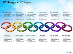 Business Cycle Diagram 3d Rings 12 Stages Consulting Diagram